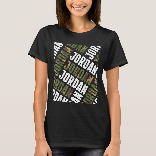 Diagonal Jordan Pattern Camo Pattern Camouflage  T-Shirt (Front)