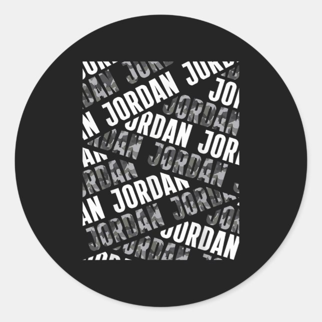 Diagonal Jordan Pattern Camo Pattern G Camouflage  Classic Round Sticker (Front)