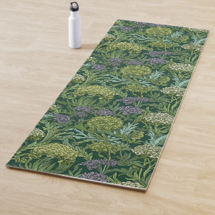 Diagonal lime green and white stripes pattern yoga mat