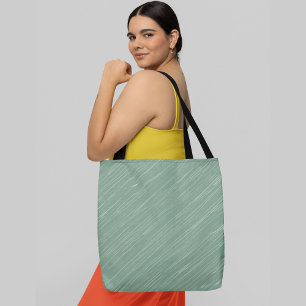 Diagonal lines in a light green colour pattern tote bag