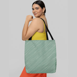 Diagonal lines in a light green colour pattern tote bag