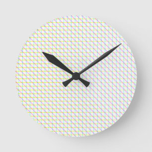 Diagonal Lines Round Clock
