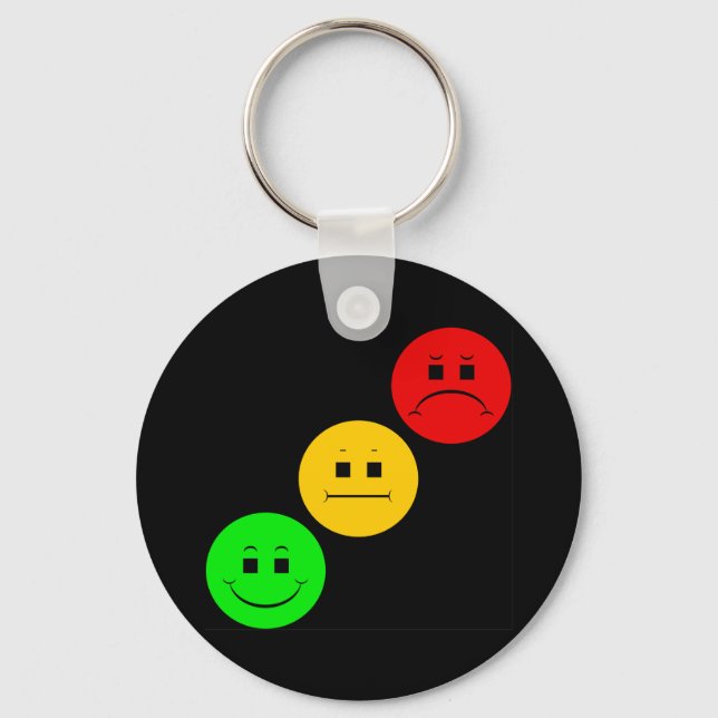 Diagonal Moody Stoplight Sans Stripe Key Ring (Front)