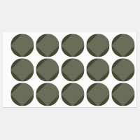 Diagonal Moss Green Circle Stickers Labels