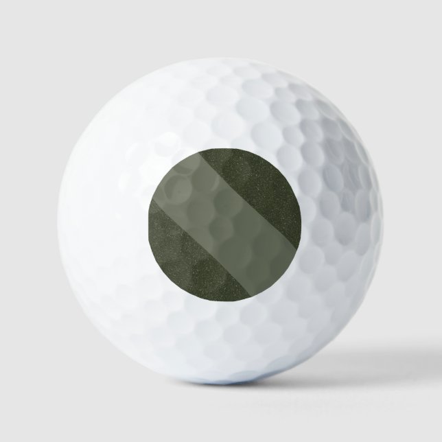 Diagonal Moss Green Custom Golf Ball (Front)