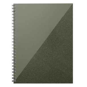 Diagonal Moss Green Custom Notebook