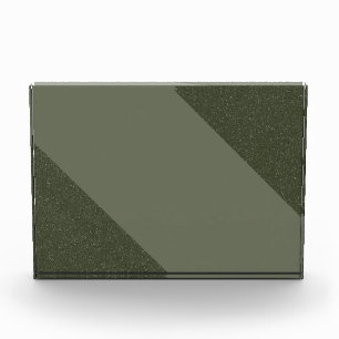 Diagonal Moss Green Custom Photo Block