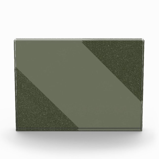Diagonal Moss Green Custom Photo Block (Front)