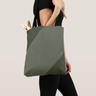 Diagonal Moss Green Custom Tote Bag