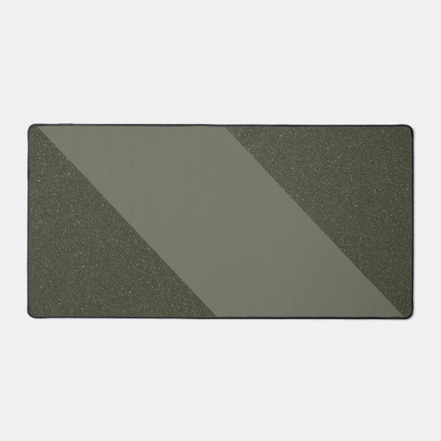 Diagonal Moss Green Desk Mat – Customisable (Front)