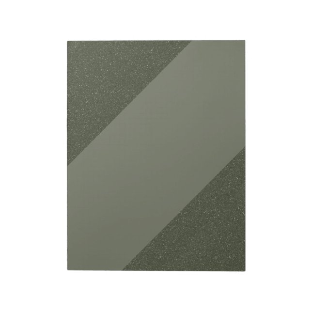 Diagonal Moss Green Notepad – Customisable Design (Rotated)