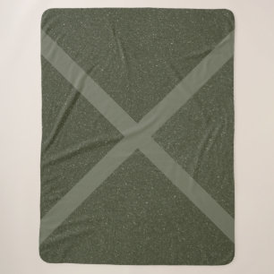 Diagonal Moss Green Sherpa Blanket