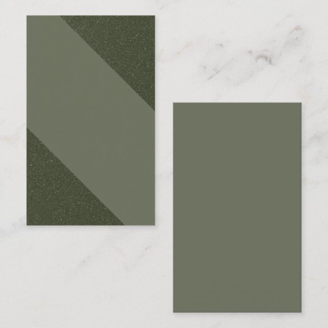 Diagonal Moss Green Textured Card – Customisable (Front/Back)