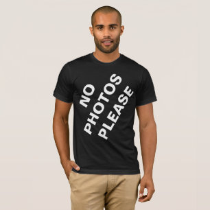 Diagonal "No Photos Please" Men's T-Shirt