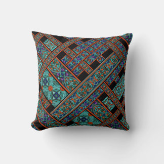 Diagonal Northern Lights Throw Pillow