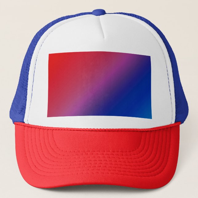 Diagonal Ombre Red Trucker Hat (Front)