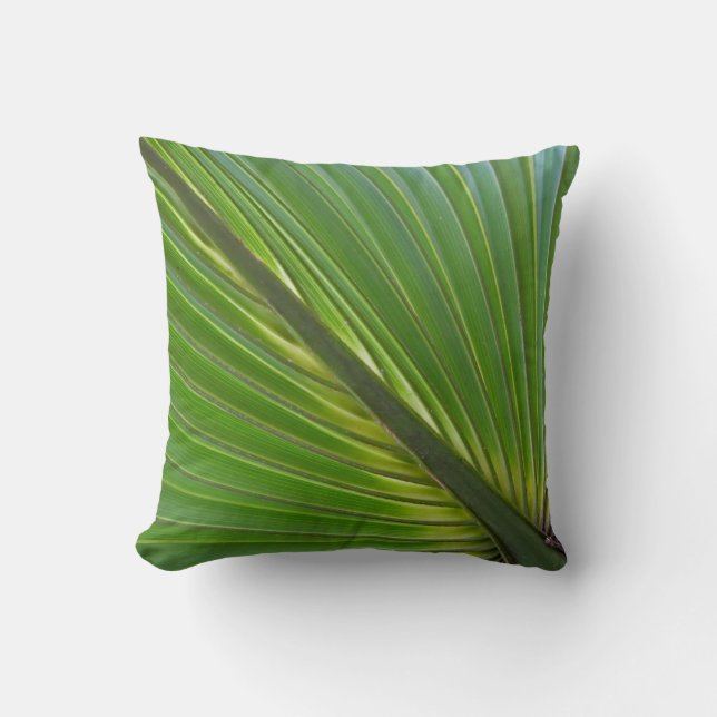 Diagonal Palm Leaf Pilllow Cushion (Front)