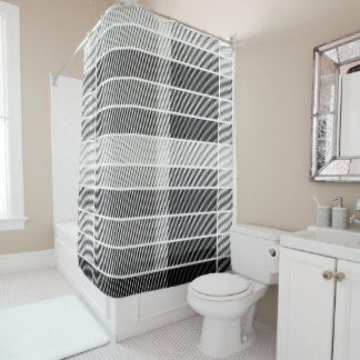 Diagonal Pinstripe Shower Curtain