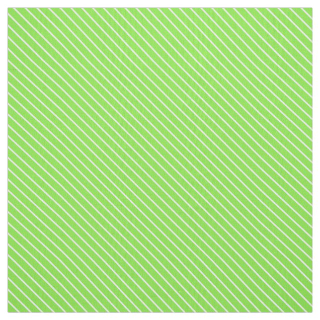 Diagonal pinstripes - lime green and white fabric (Swatch)