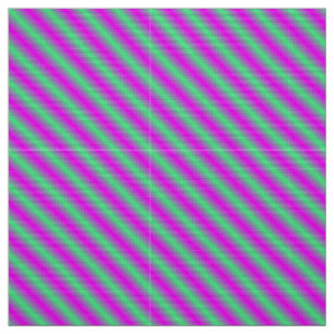 Diagonal purple and green stripes fabric