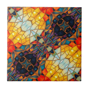 Diagonal Purple Ceramic Tile
