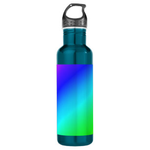 Diagonal Rainbow Gradient Blue to Green 710 Ml Water Bottle