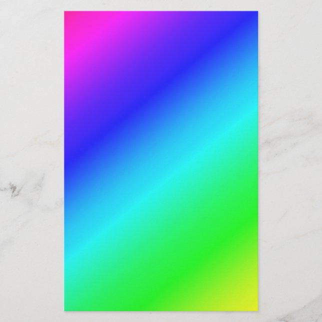 Diagonal Rainbow Gradient Blue to Green Flyer (Front)