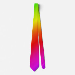 Diagonal Rainbow Gradient Red to Green Tie