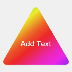 Diagonal Rainbow Gradient Red to Green Triangle Sticker
