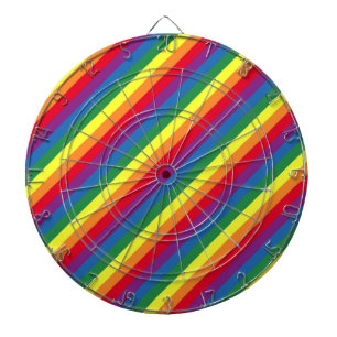 Diagonal Rainbow Pattern Dartboard
