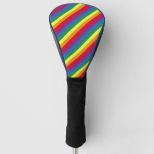 Diagonal Rainbow Pattern Golf Head Cover