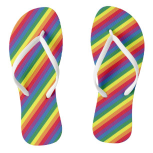 Diagonal Rainbow Pattern Thongs