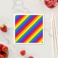 Diagonal Rainbow Stripe Pattern LGBT Pride Party