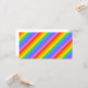 Diagonal Rainbow Stripes Pattern. (Front/Back In Situ)