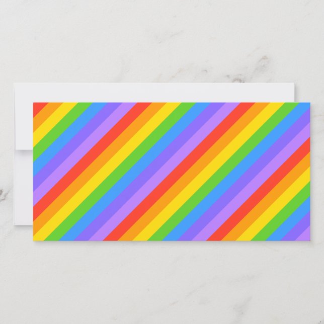 Diagonal Rainbow Stripes Pattern. (Front)