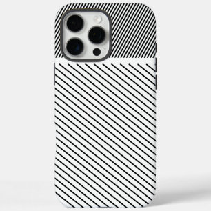 Diagonal Rhythm in Black and White iPhone 16 Pro Max Case