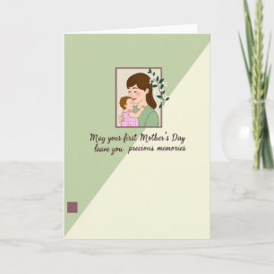 Diagonal Sage Mother Child Card