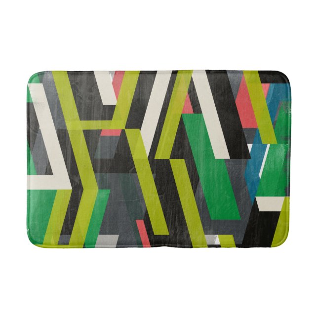 Diagonal Slipstream Pattern Bath Mat (Front)