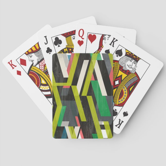 Diagonal Slipstream Pattern Playing Cards (Back)