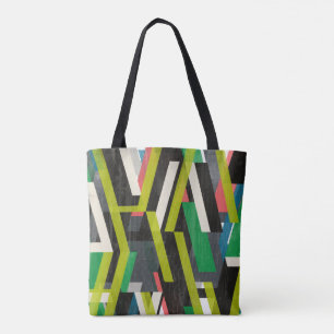 Diagonal Slipstream Pattern Tote Bag