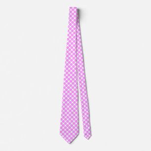 Diagonal Spots - Light Violet on White Tie