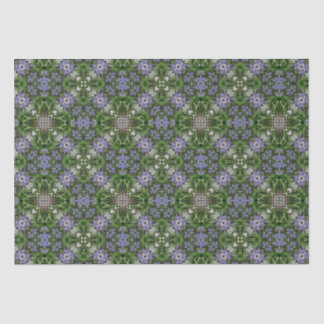 Diagonal square floral pattern tissue paper