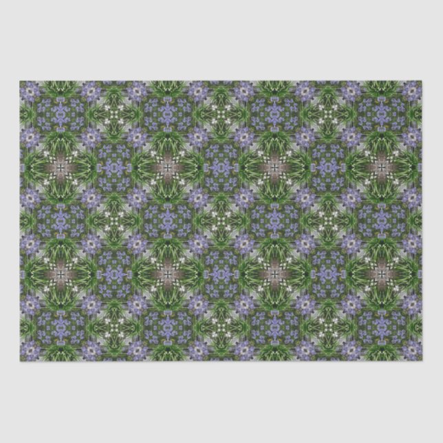 Diagonal square floral pattern tissue paper (Front)