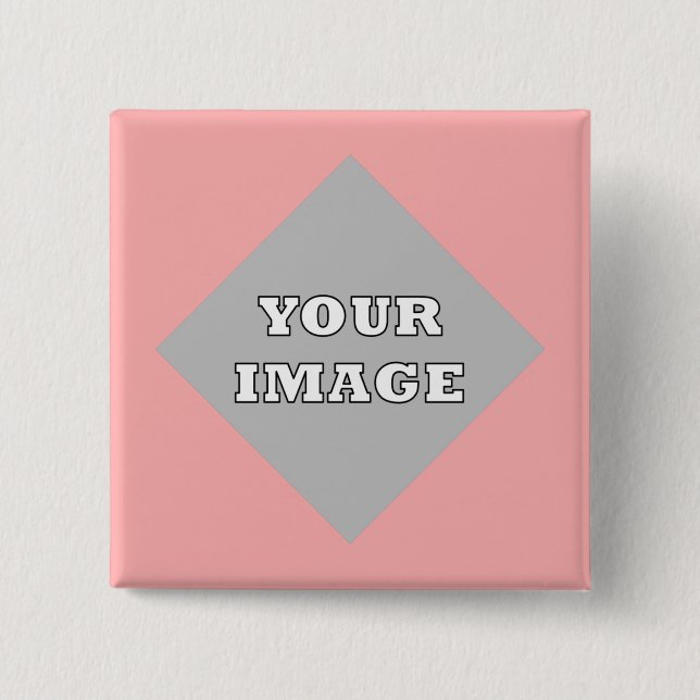 Diagonal Square Photo Border 15 Cm Square Badge (Front)