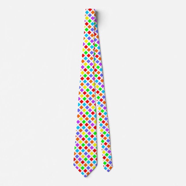 Diagonal Squares -  Spectrum 01 Tie (Front)