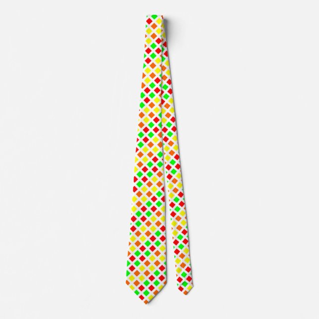 Diagonal Squares -  Spectrum 02 Neck Tie (Front)