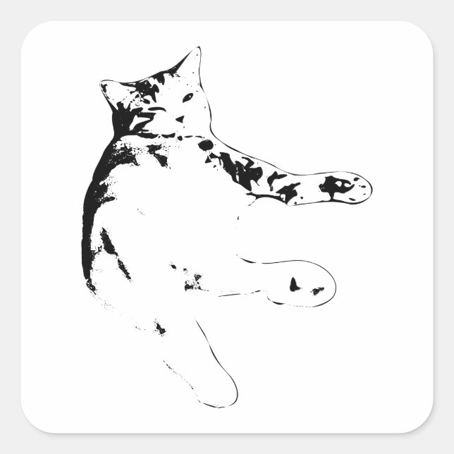 Diagonal Stretch Square Sticker (Front)
