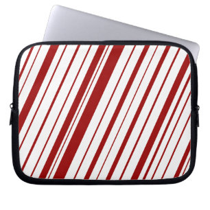 Diagonal Stripe ~ Maroon Laptop Sleeve