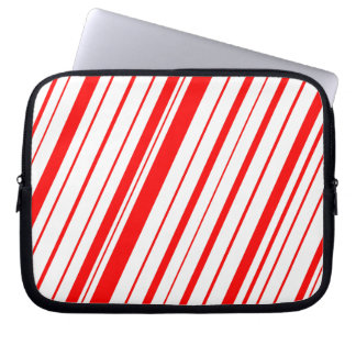 Diagonal Stripe ~ Red Laptop Sleeve