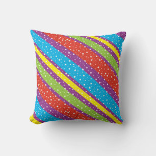 Diagonal Striped Star Pattern Cushion